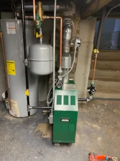 New boiler with expansion tank and copper supply lines